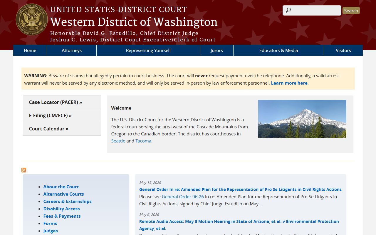 King County court records U.S. District Court Western District of Washington