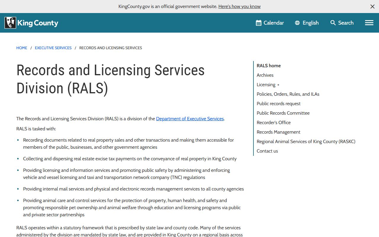 King County marriage records Records and Licensing Services