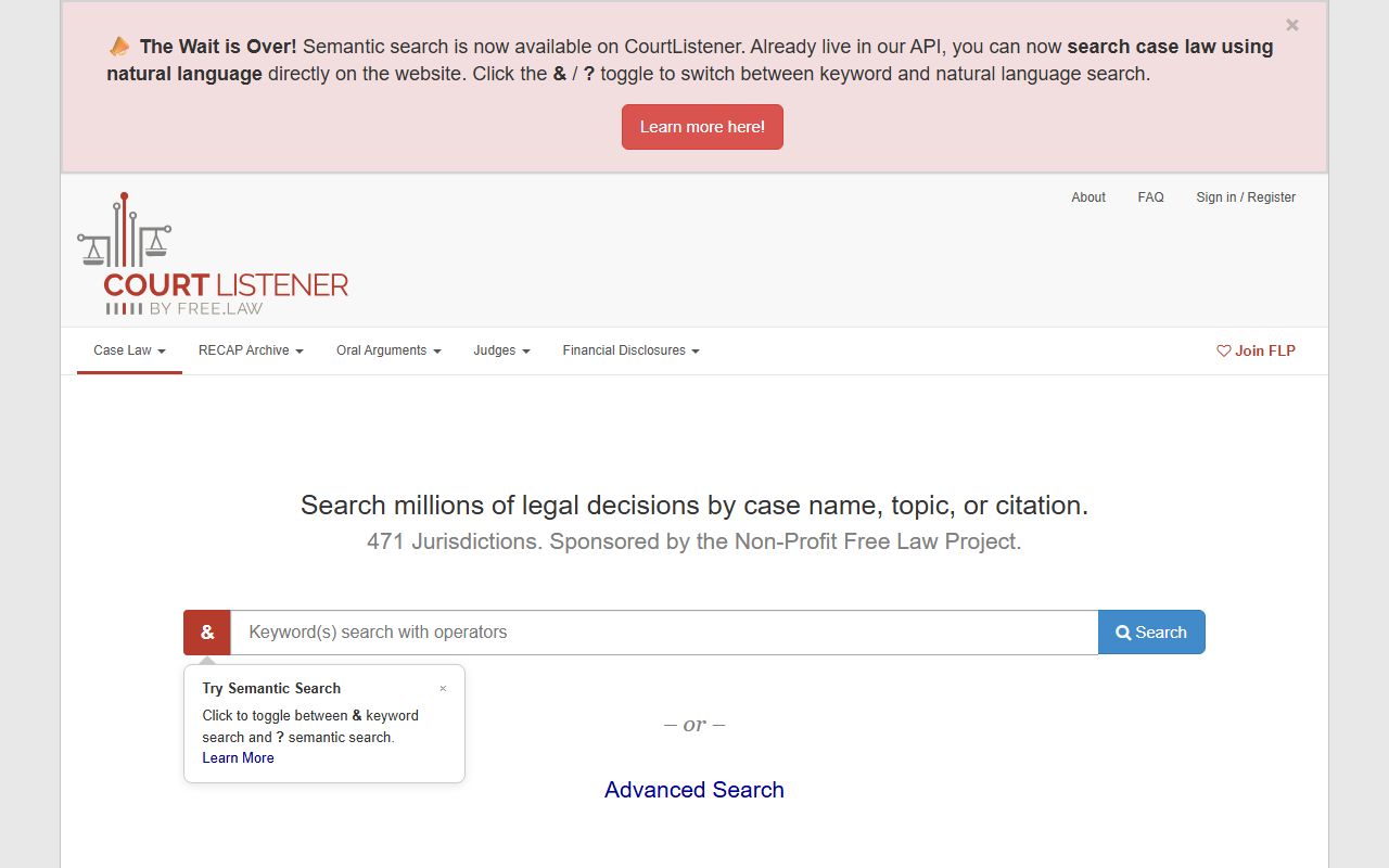 King County released inmates CourtListener docket and opinion search