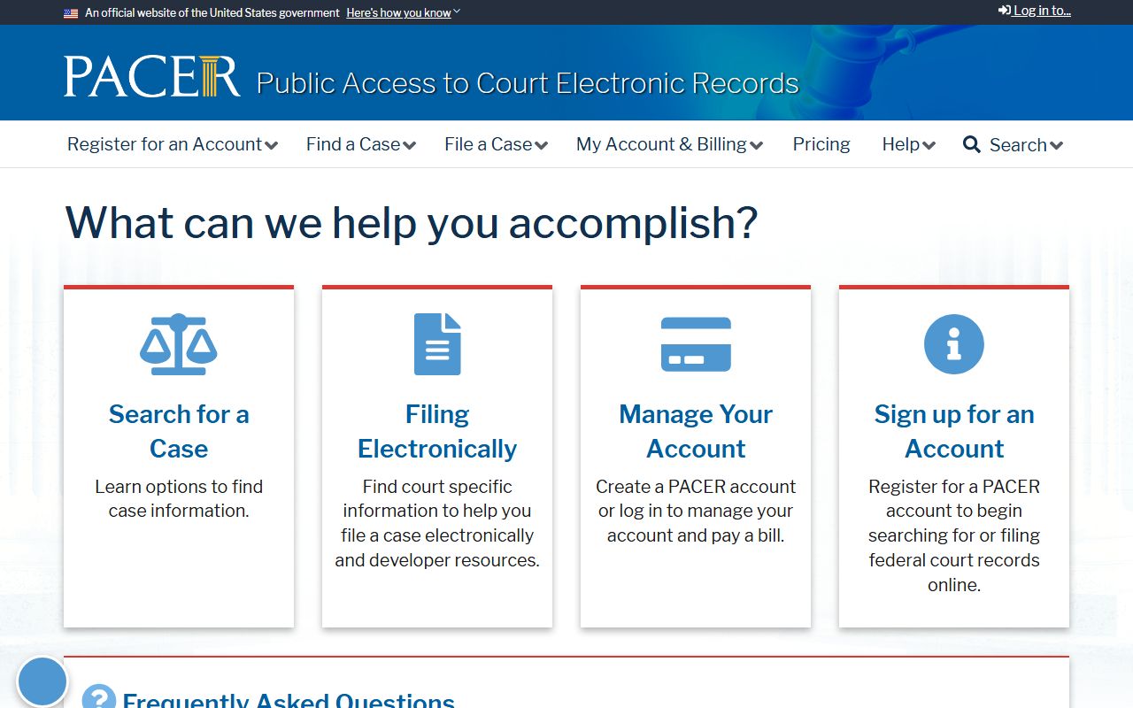 King County released inmates PACER case access